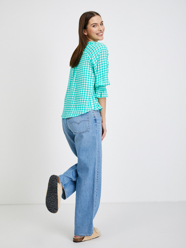 Orsay Camicetta a quadri verde chiaro ORSAY