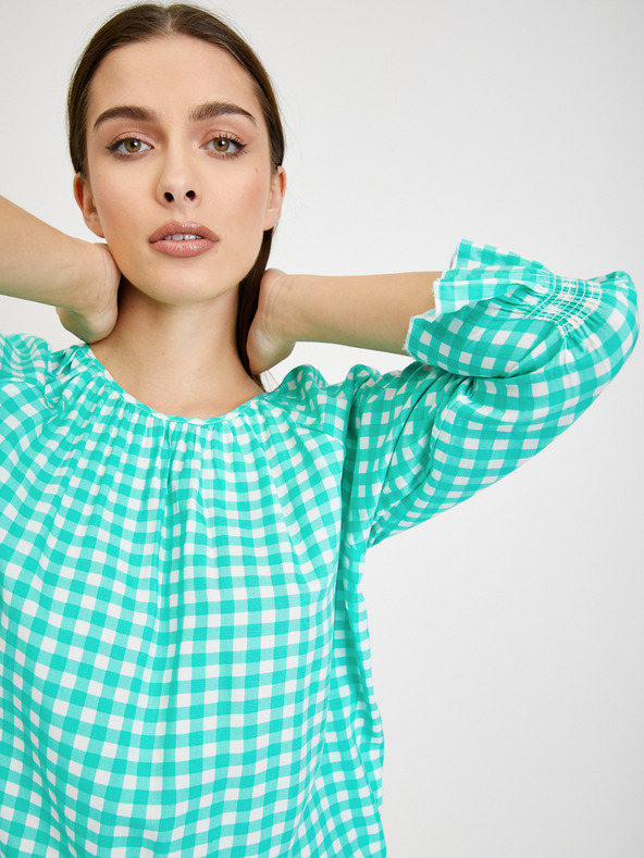 Orsay Camicetta a quadri verde chiaro ORSAY