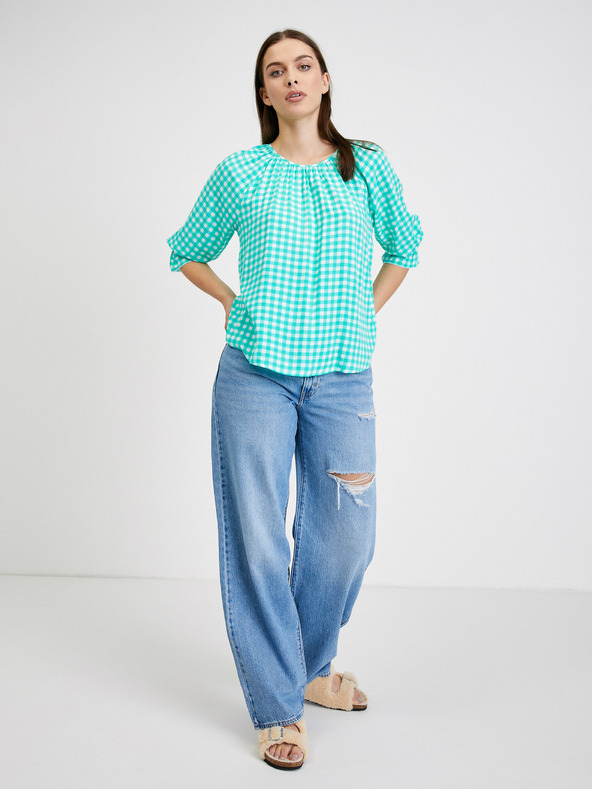 Orsay Camicetta a quadri verde chiaro ORSAY