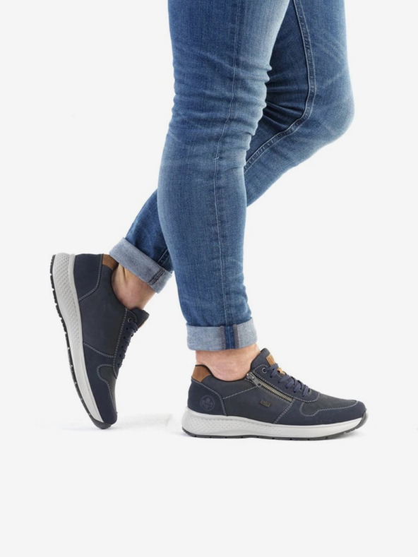 Rieker Stivali da uomo blu con dettagli in pelle Rieker