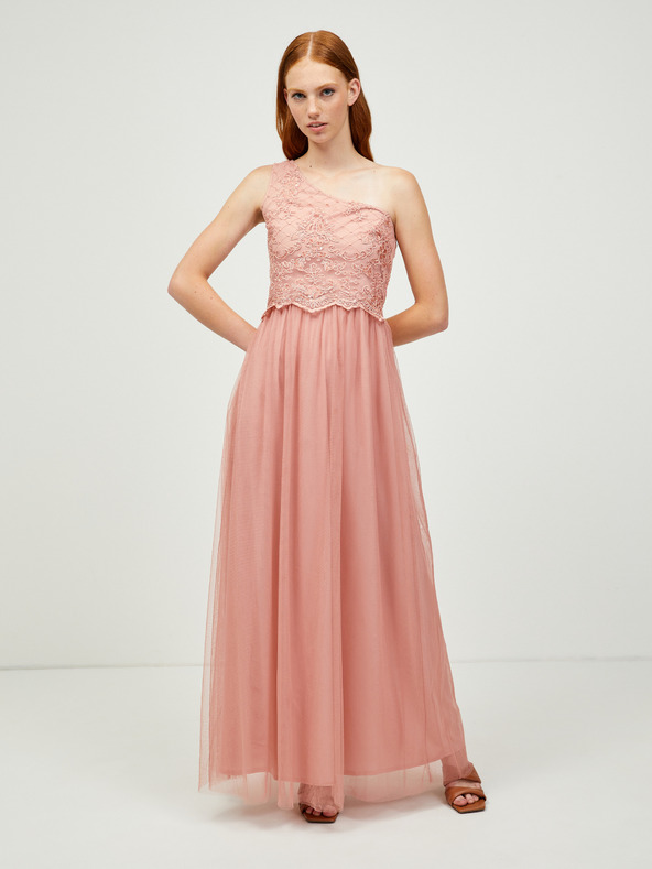 Little Mistress Maxi abito arancione con dettagli decorativi Little Mistress