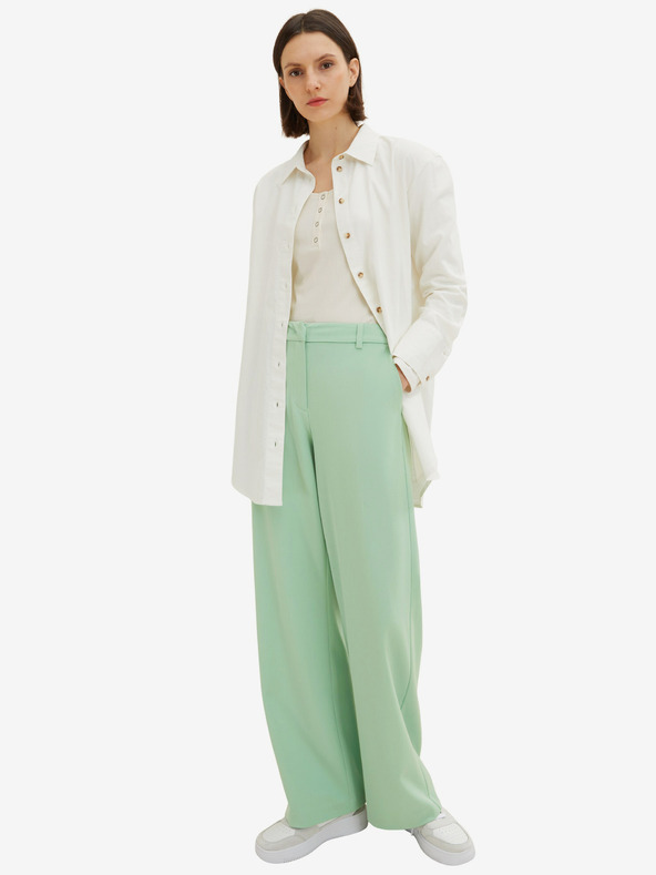 Tom Tailor Pantaloni a gamba larga da donna verde chiaro Tom Tailor