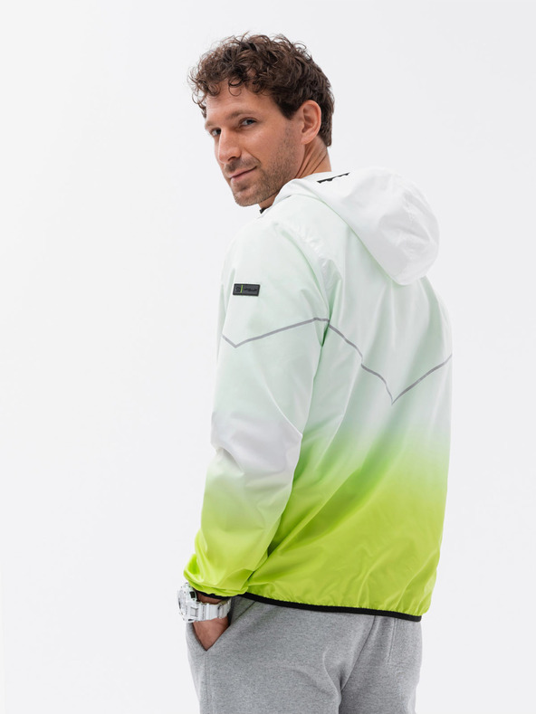 Ombre Clothing Giacca da uomo verde e bianca Ombre Clothing