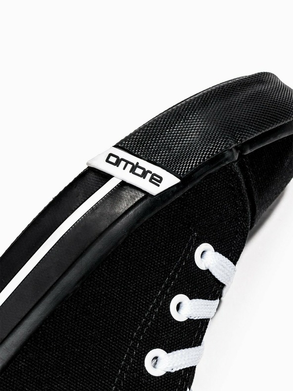 Ombre Clothing Scarpe da ginnastica alla caviglia da uomo nere T304