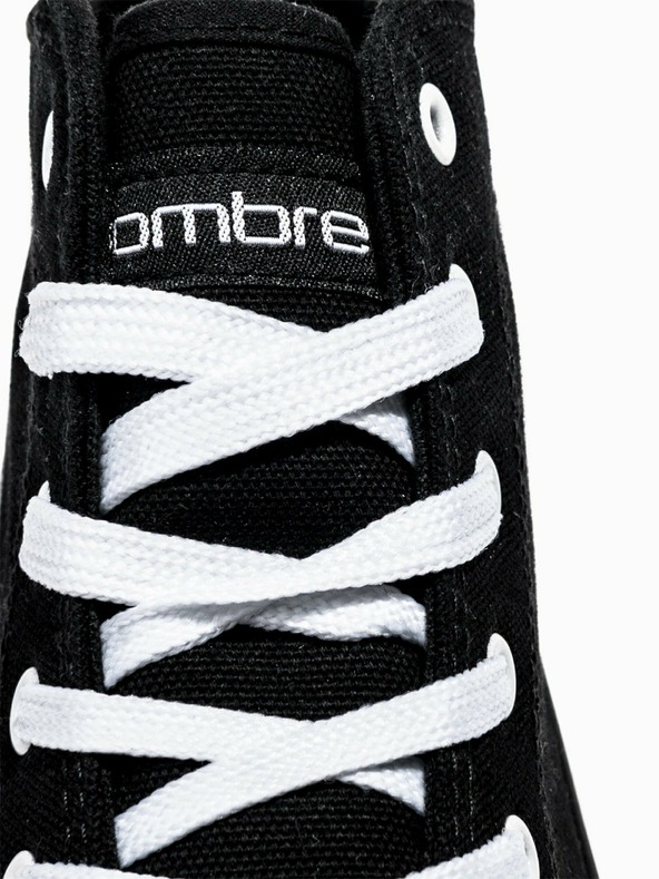 Ombre Clothing Scarpe da ginnastica alla caviglia da uomo nere T304