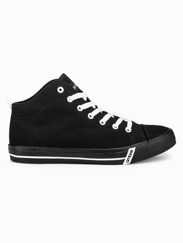 Ombre Clothing Scarpe da ginnastica alla caviglia da uomo nere T304