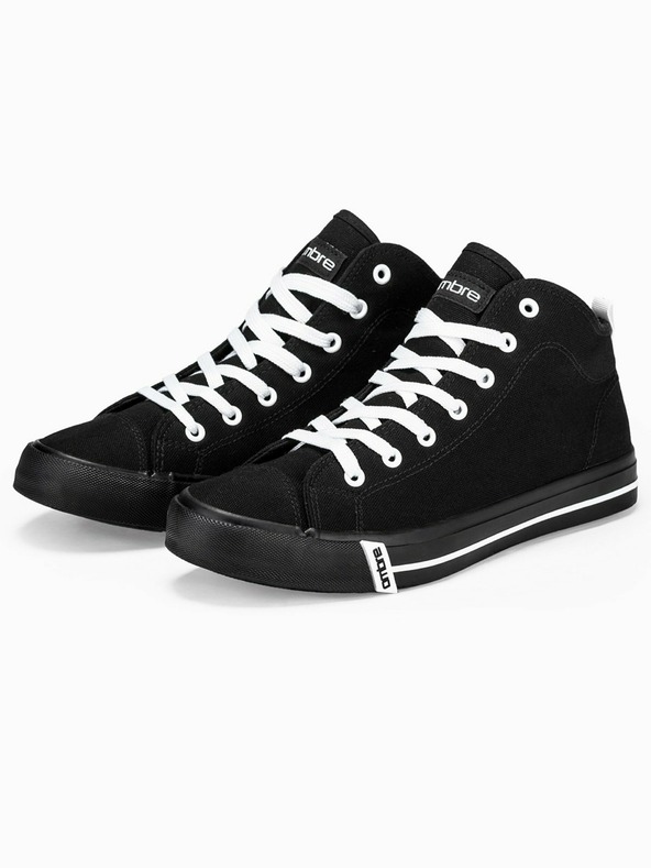 Ombre Clothing Scarpe da ginnastica alla caviglia da uomo nere T304