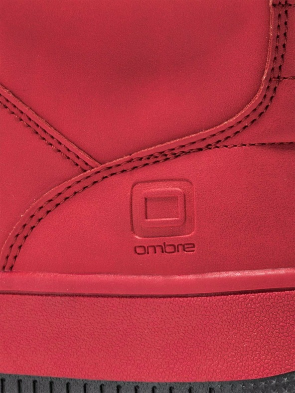 Ombre Clothing Scarpe da ginnastica alla caviglia da uomo rosse T311