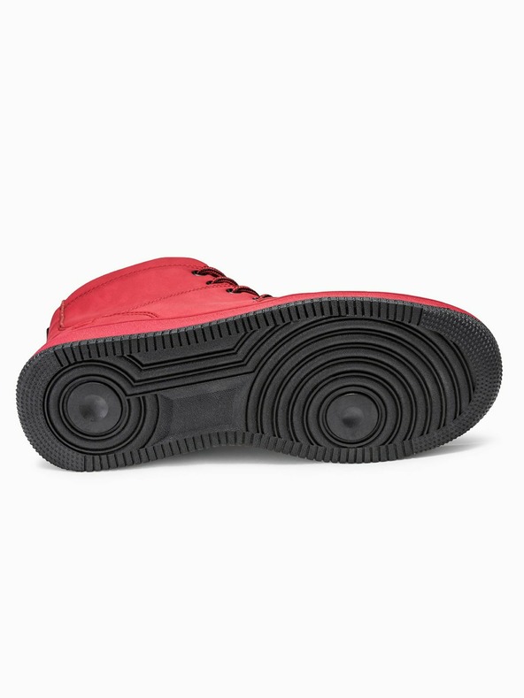 Ombre Clothing Scarpe da ginnastica alla caviglia da uomo rosse T311