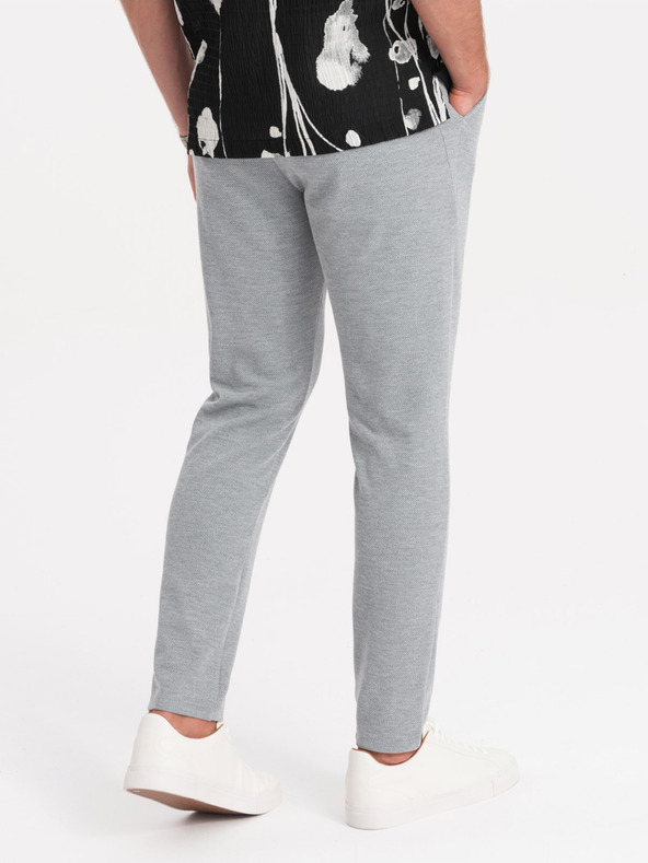 Ombre Clothing Pantaloni grigio chiaro da uomo Ombre Abbigliamento