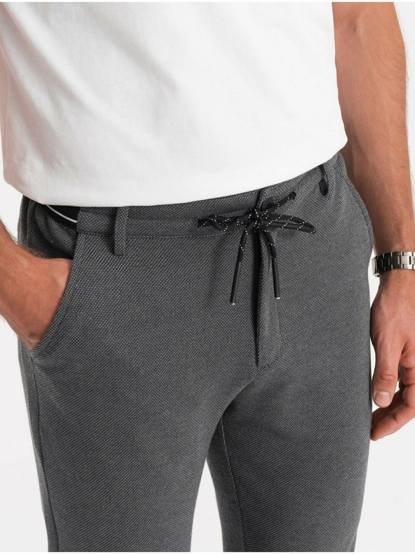 Ombre Clothing Pantaloni grigi da uomo Ombre Abbigliamento