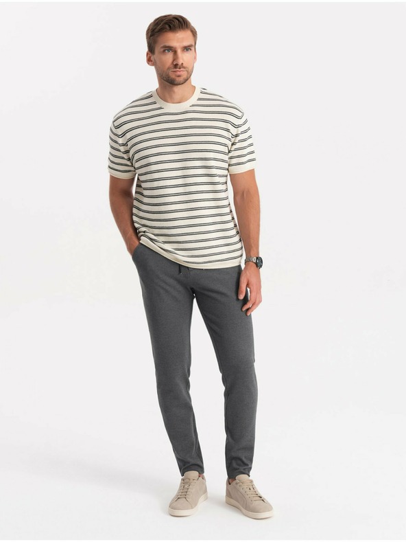 Ombre Clothing Pantaloni grigi da uomo Ombre Abbigliamento