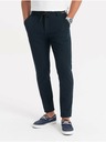 Ombre Clothing Pantaloni blu scuro da uomo Ombre Clothing