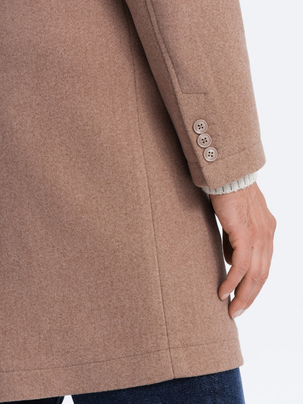 Ombre Clothing Cappotto leggero da uomo marrone chiaro Ombre Clothing