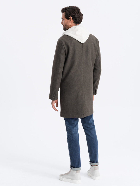 Ombre Clothing Cappotto leggero da uomo verde scuro Ombre Clothing