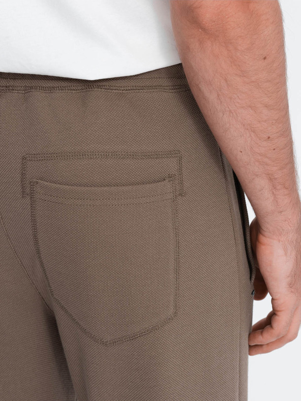 Ombre Clothing Pantaloni da ginnastica basic da uomo marroni Ombre Clothing