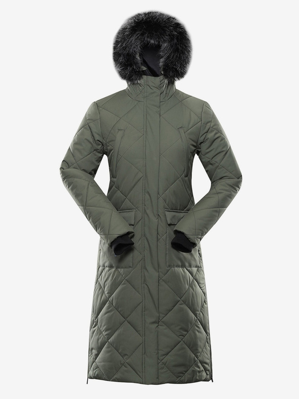 ALPINE PRO Cappotto trapuntato verde da donna ALPINE PRO Gosbera