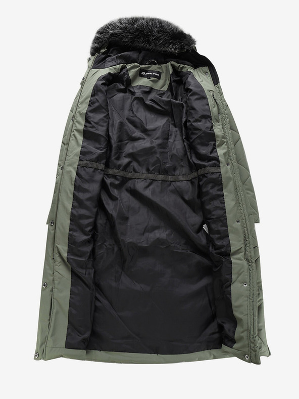 ALPINE PRO Cappotto trapuntato verde da donna ALPINE PRO Gosbera