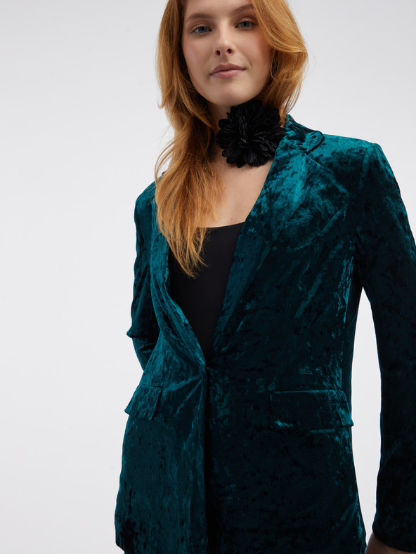 Orsay Giacca di velluto verde da donna ORSAY