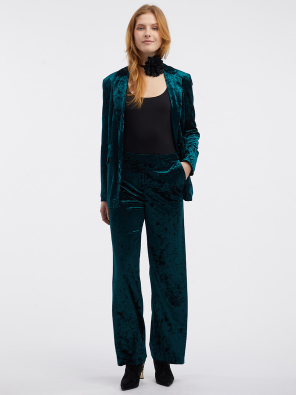 Orsay Giacca di velluto verde da donna ORSAY