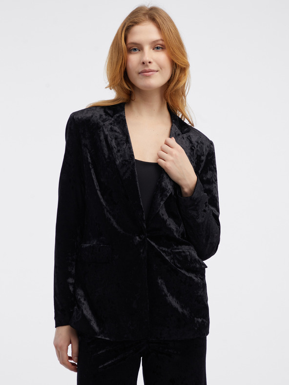 Orsay Giacca di velluto nera da donna ORSAY