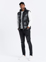 Ombre Clothing Gilet trapuntato nero da uomo Ombre Clothing