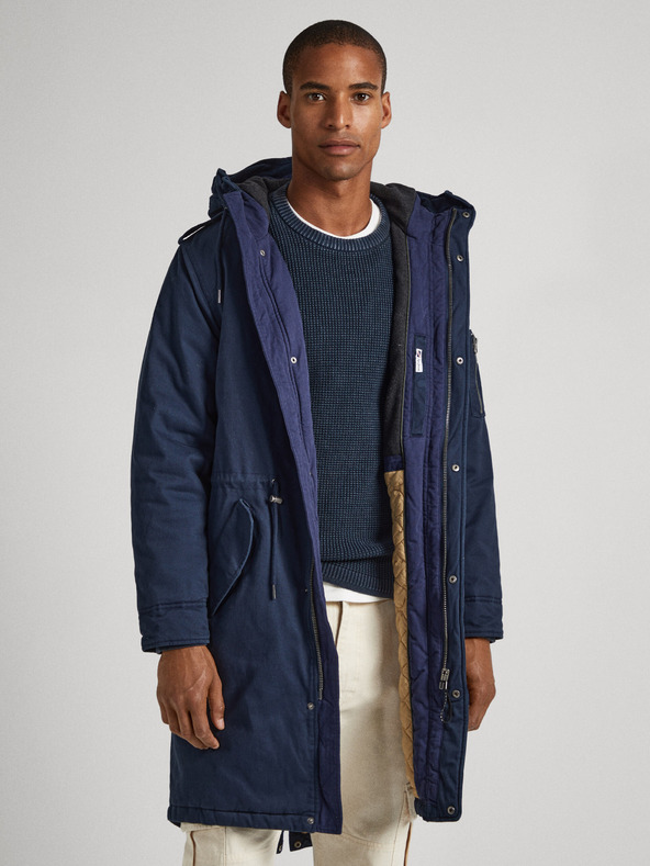 Pepe Jeans Parka invernale blu scuro da uomo Pepe Jeans Bowie