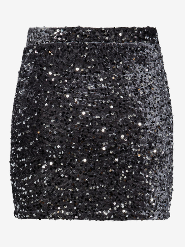 Pieces Gonna nera da donna con paillettes Pieces Kam