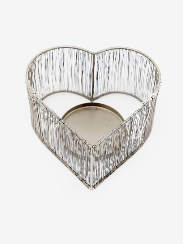 SIFCON Portacandela in filo metallico a forma di cuore per tea light SIFCON