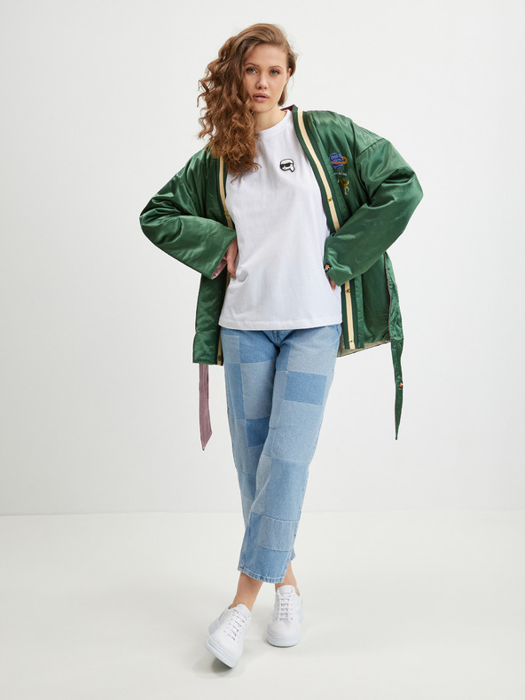 Karl Lagerfeld Maglietta da donna bianca KARL LAGERFELD Ikonik