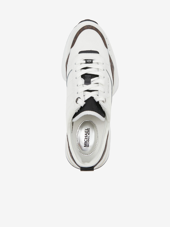 Michael Kors Sneakers Flynn Trainer Michael Kors da donna bianche e marroni