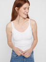 Pieces Canotta donna bianca basic pezzi tinta unita