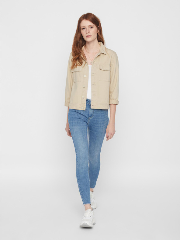 Pieces Canotta donna bianca basic pezzi tinta unita