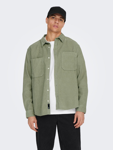 ONLY & SONS Camicia a coste verde da uomo ONLY & SONS Alp