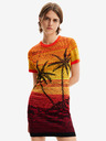 Desigual Abito Bipalmeri giallo e arancione Desigual donna