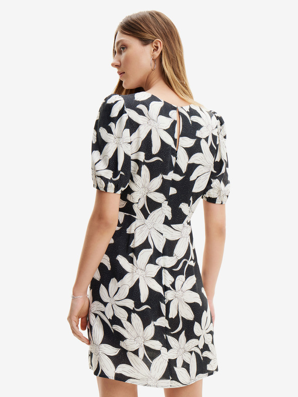 Desigual Abito floreale da donna Desigual Nashville bianco e nero
