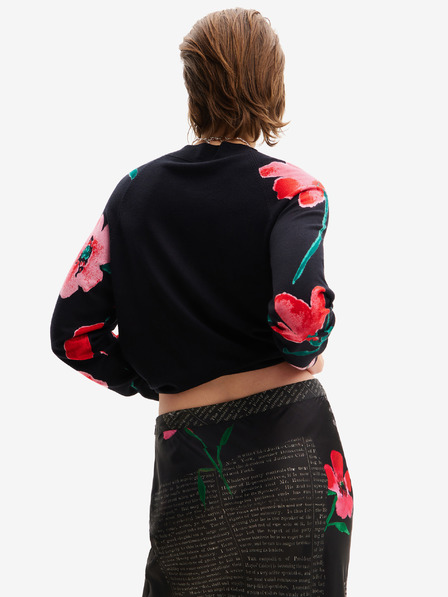 Desigual Maglione nero a fiori da donna Desigual Demis