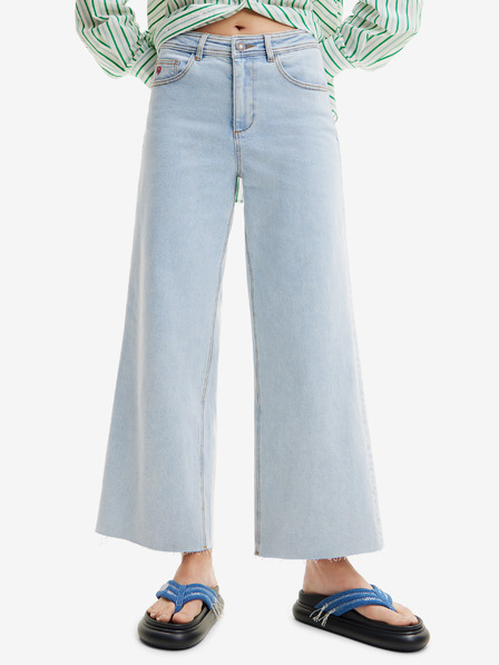 Desigual Jeans a gamba larga Desigual Denver blu chiaro da donna