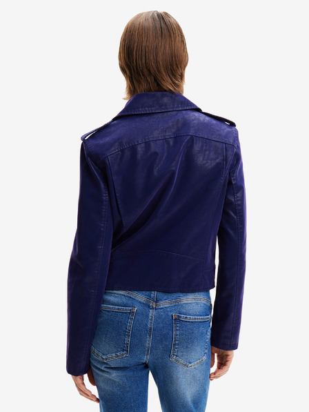 Desigual Giacca curvy Desigual Harry in pelle blu scuro da donna