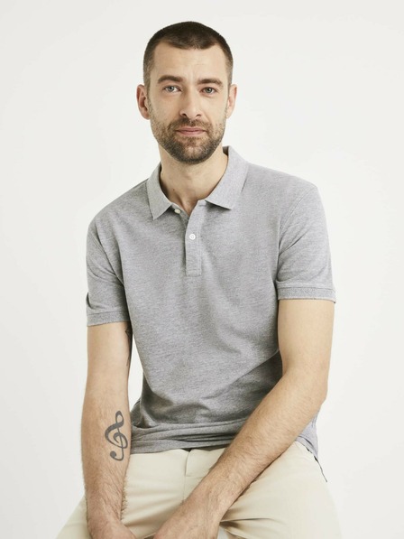 Celio Polo da uomo grigia Celio