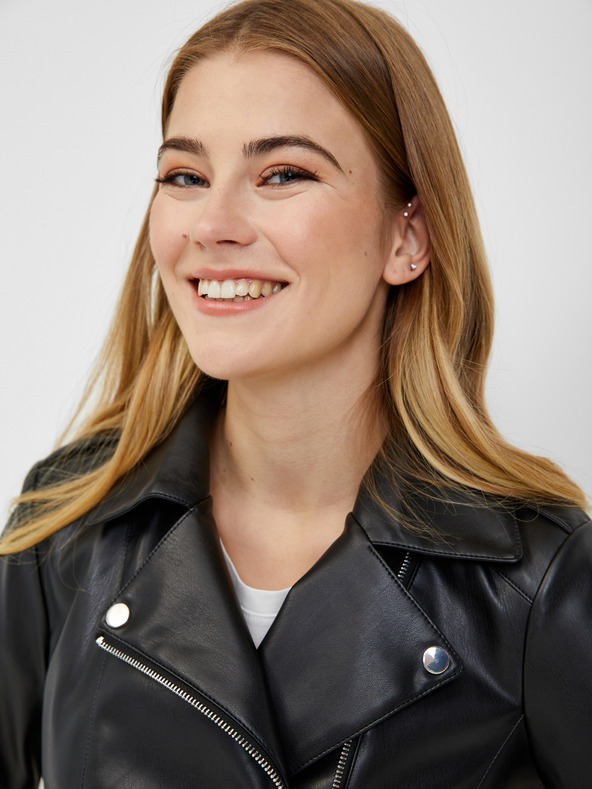 Orsay Giacca di pelle nera da donna ORSAY