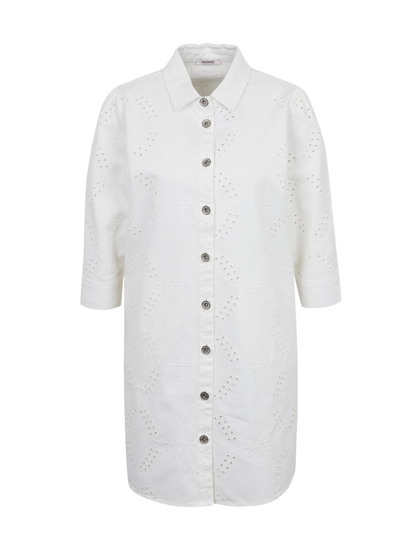 Orsay Abito camicia in denim bianco da donna ORSAY