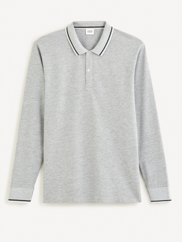Celio Polo da uomo grigio chiaro Celio Decoml