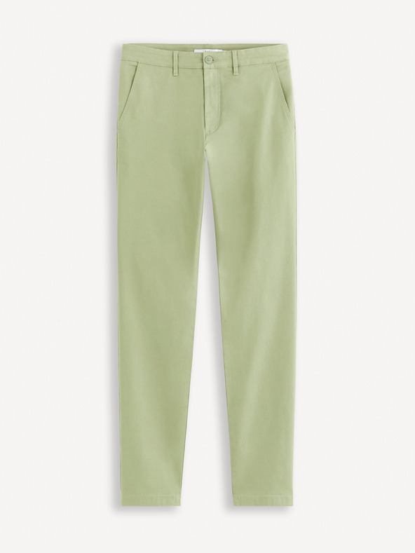 Celio Pantaloni chino da uomo verde chiaro Celio Tocharles