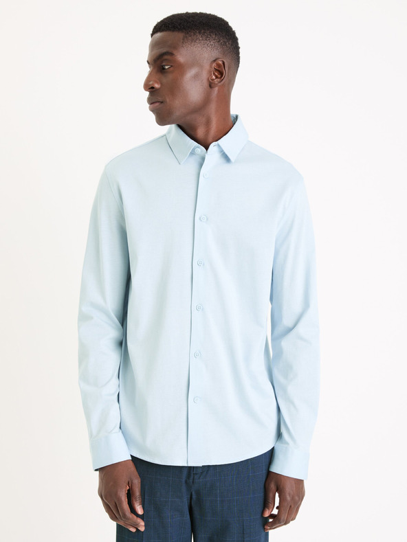 Celio Camicia Celio Vajersey uomo azzurro chiaro