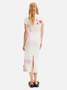 Desigual Abito midi a fiori Desigual Lila Lacroix bianco da donna