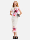 Desigual Abito midi a fiori Desigual Lila Lacroix bianco da donna