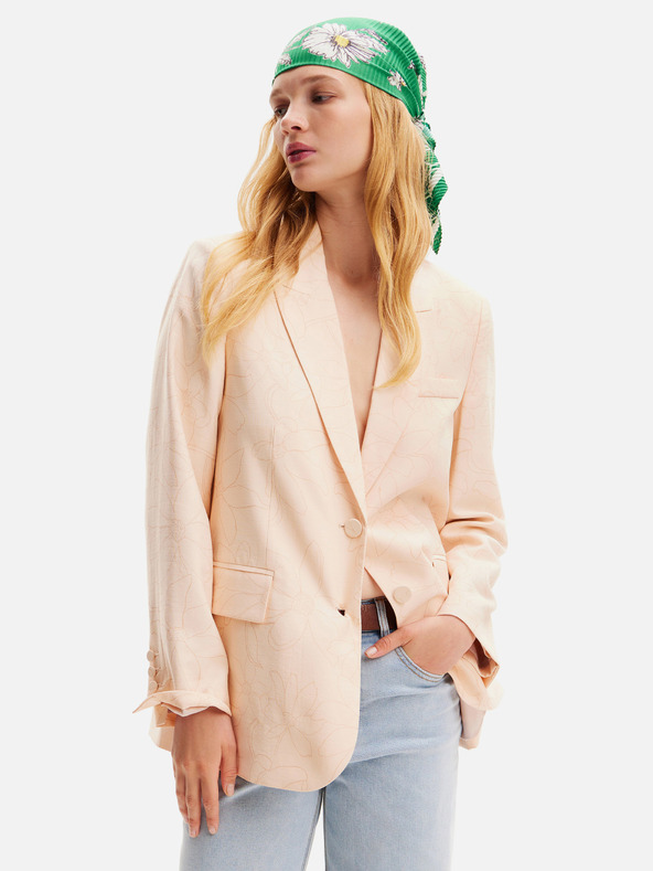 Desigual Giacca Desigual Elbert floreale albicocca da donna