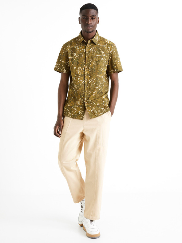Celio Camicia fantasia uomo kaki Celio Daprinti