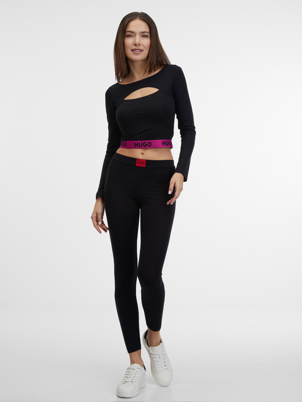 HUGO Leggings neri da donna HUGO